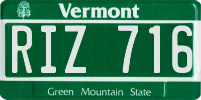 VT license plate RIZ716