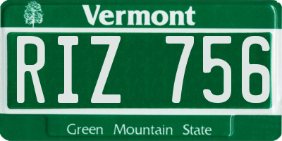 VT license plate RIZ756