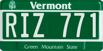 VT license plate RIZ771