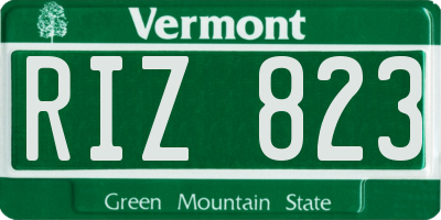 VT license plate RIZ823