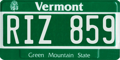 VT license plate RIZ859