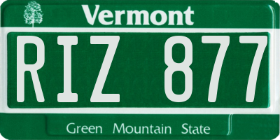 VT license plate RIZ877