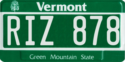 VT license plate RIZ878