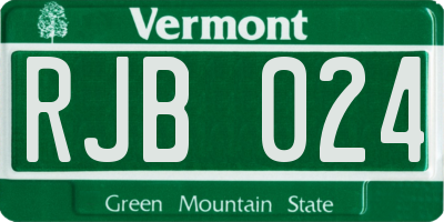 VT license plate RJB024