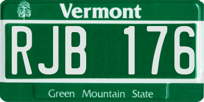 VT license plate RJB176