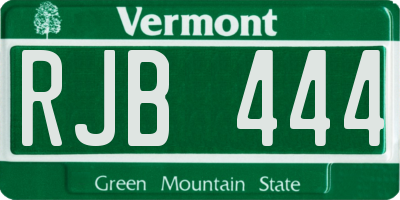 VT license plate RJB444