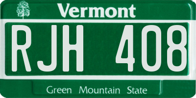 VT license plate RJH408