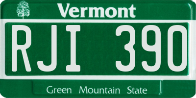 VT license plate RJI390