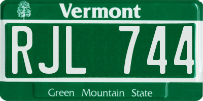 VT license plate RJL744