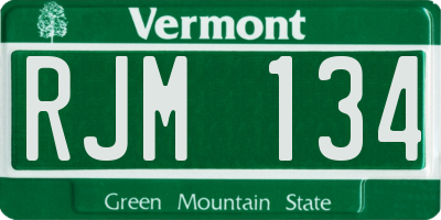 VT license plate RJM134
