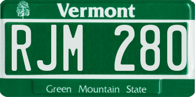 VT license plate RJM280