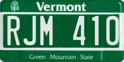 VT license plate RJM410