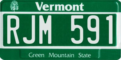 VT license plate RJM591