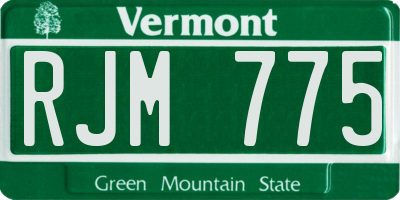 VT license plate RJM775