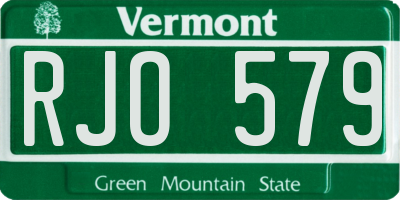 VT license plate RJO579