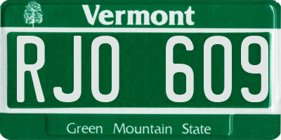 VT license plate RJO609