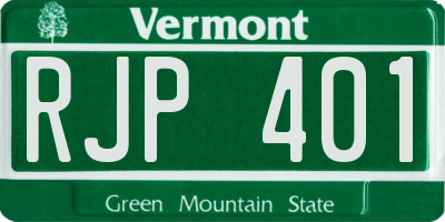 VT license plate RJP401