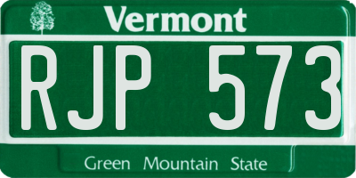 VT license plate RJP573