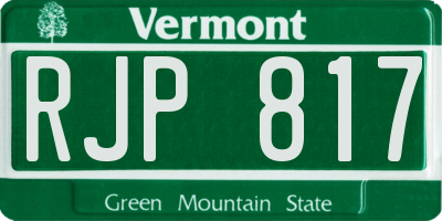VT license plate RJP817