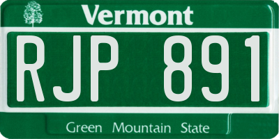 VT license plate RJP891