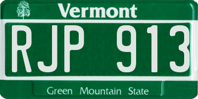 VT license plate RJP913