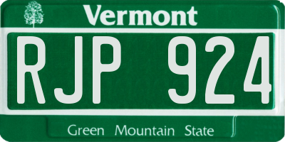 VT license plate RJP924