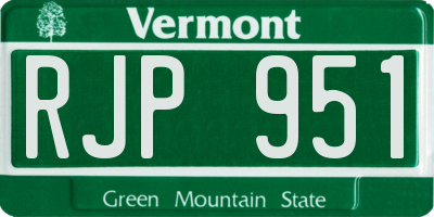 VT license plate RJP951