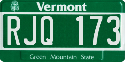 VT license plate RJQ173