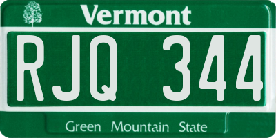 VT license plate RJQ344