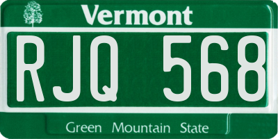 VT license plate RJQ568