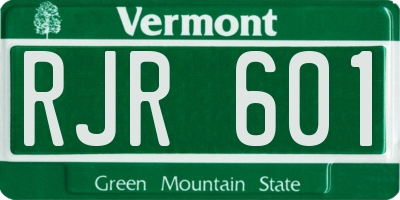 VT license plate RJR601