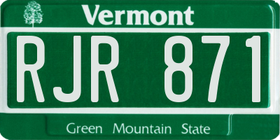 VT license plate RJR871