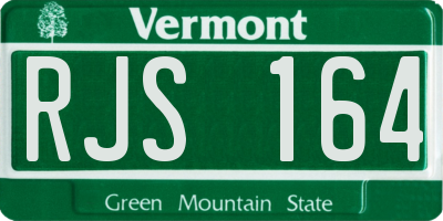 VT license plate RJS164