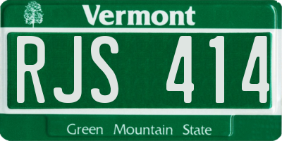 VT license plate RJS414