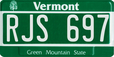 VT license plate RJS697