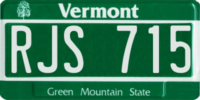 VT license plate RJS715