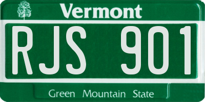 VT license plate RJS901