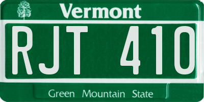 VT license plate RJT410