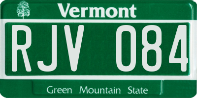 VT license plate RJV084