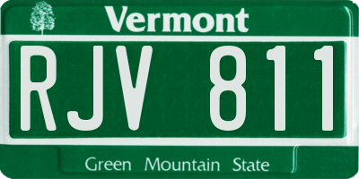 VT license plate RJV811