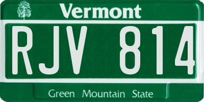 VT license plate RJV814