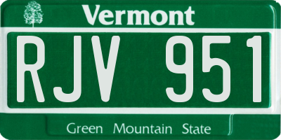 VT license plate RJV951