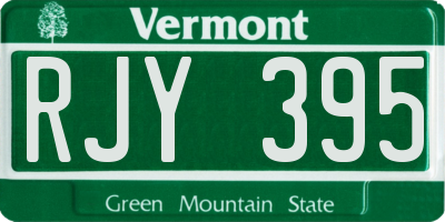 VT license plate RJY395