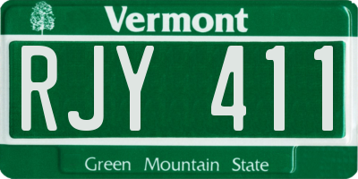 VT license plate RJY411