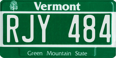 VT license plate RJY484