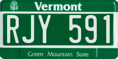 VT license plate RJY591
