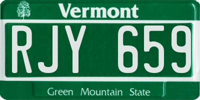 VT license plate RJY659