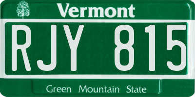 VT license plate RJY815