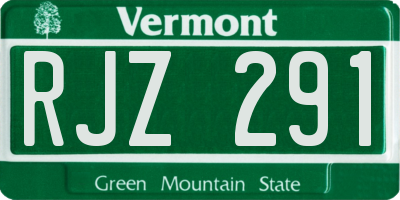 VT license plate RJZ291