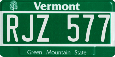 VT license plate RJZ577